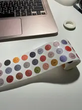 Mohamm 1 Uds sonrisa dibujada para cinta adhesiva decorativa Washi de creativo de Scrapbooking etiqueta Colegio estacionario tela suministros de decoración