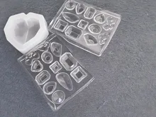 Molde de silicona geométrico para Pendientes colgantes, herramienta de fabricación artesanal de resina, decoración hecha a mano, resina epoxi para joyería, 1 Uds.