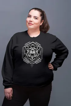 

Angemiel Wear Motif Lion Black Women Sweatshirt