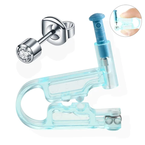 Disposable Self Ear Piercing Gun Sterile Cartilage Tragus Helix Piercing Unit NO PAIN Piercer Tool Machine Kit With Stud