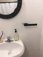 Hook Hardware Paper-Holder Towel-Bar Bathroom-Accessories Toilet Kitchen Black Stainless-Steel