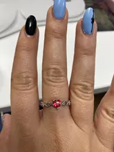 Huitan-Anillo de corazón sencillo para mujer, anillos de dedo bonitos para mujer, regalo de cumpleaños romántico para novia, joyería de piedra circonio de moda