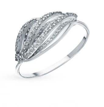 

Silver ring with cubic zirconia sunlight sample 925