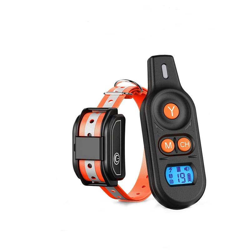Orange Collar Ударный дистанционный тренировочный ошейник пульт дистанционного управления с перезарядкой Водонепроницаемый IP67 300g34e - Цвет: Orange Collar