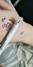 Marcador para piel para cirugía, marcador de piel para cejas, tatuaje, marcador de piel, juego de reglas de medición