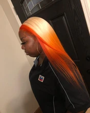 Peluca de cabello humano liso con encaje Frontal, pelo 613 Rubio degradado, sin pegamento, predesplumada, 13x6, 360