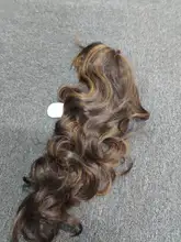 ALAN EATON-Peluca de cabello sintético para mujer afroamericana, cabellera artificial largo ondulado con flequillo, color negro, marrón y dorado, resistente al calor