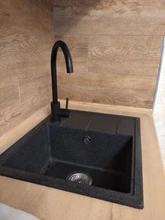 Frap-grifo de fregadero de cocina de acero inoxidable, rociador con pintura en aerosol negra, mezclador de agua fría y caliente de un solo Mango, Y40001/3