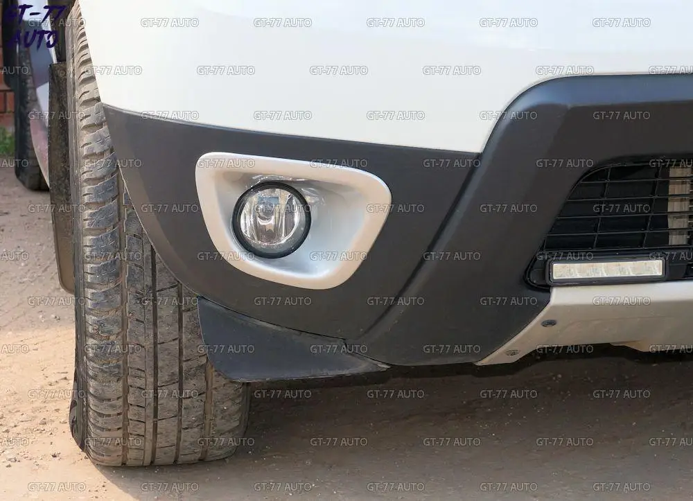 Накладки на противотуманные фонари для Renault Duster 2010- декор молдинг внешний материал ABS пластик тюнинг стайлинг