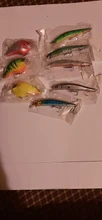 3D Eyes Floating Minnow Wobblers Fishing-Lure Laser Crankbait Aritificial Hard-Plastic