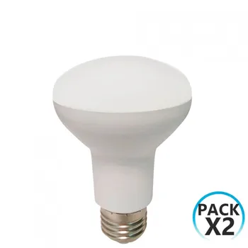 

Pack 2 LED reflector bulbs E27 9W Equi.60W 806lm 4000K 25000H 7hSevenOn LED
