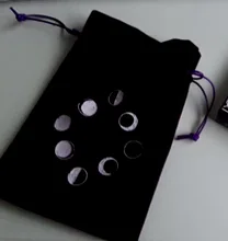 Velvet Tarot Storage Bag Moon Phase Oracle Card Divination Bag Board Game Bag N58B