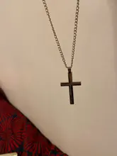 Colgante cruzado Vintage de aleación de Zinc para hombre y mujer, gargantilla de cadena negra clásica Punk, joyería