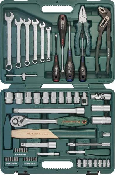 Набор инструмента универсальный Jonnesway S04H52460S, 1/4", 1/2"DR, 60 предметов