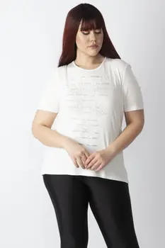 

Sans Textile Women Bone Flock Printed Blouse 65 N15989