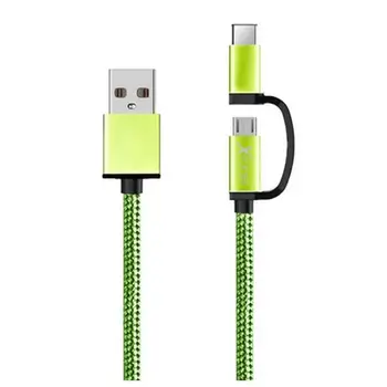 

USB Cable to Micro USB and USB C Ref. 101134 Green