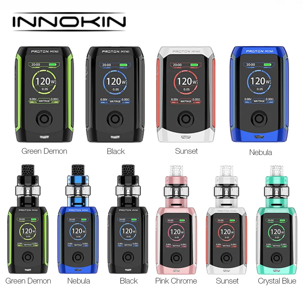 Original Innokin Proton Mini Ajax 120W kit wi/ Built-in 3400mAh Box Mod 5ml AJAX Tank & 1.45-inch Screen Vapor VS Drag 2 | Электроника