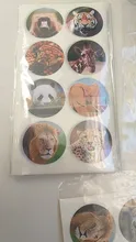 Pegatinas de dibujos animados de animales del zoo para niños, pegatina de juguetes clásicos de la escuela, pegatina de recompensa, 8 diseños de León, 500 Uds. Por rollo