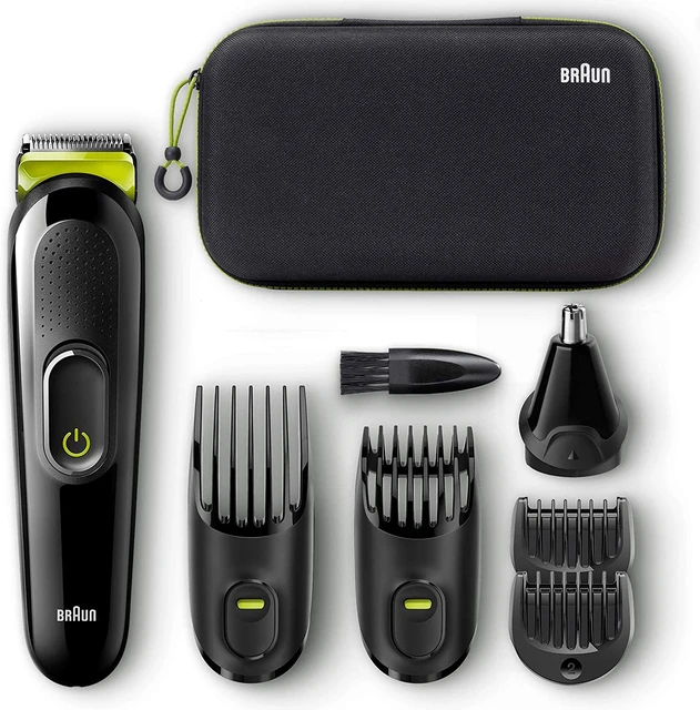 Braun Hair Clippers for Men MGK3220, 6-in-1 Beard Trimmer, Ear and Nose  Trimmer, Cordless & Rechargeable