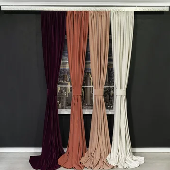 

Curtains on the windows to the room, bedroom, living room, hall, kitchen, velvet on the curtain tape, on the eyelets