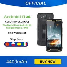 Cubot KingKong CS Android 10 IP68 Móvil Todorerreno para Viajes o Deporte Smartphone Impermeable 5 pulgadas 4400mAh Batería identificación facial tarjeta Dual SIM teléfono moviles Resistentes 2020 King Kong CS