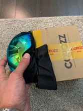 COPOZZ-Gafas de esquí de tamaño pequeño para niños, máscara antiniebla doble UV400, para esquiar, GOG-243