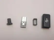 10 unids/lote YT2153Y Micro USB 4pin conector macho blanco/negro de datos OTG interfaz de línea de datos Cbale envío de la gota