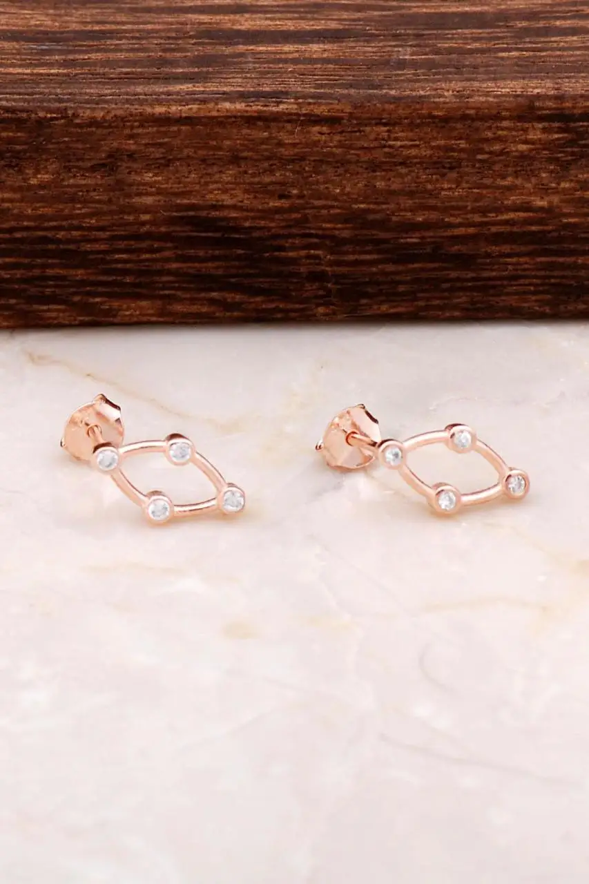 

Rose Silver Triangle Earrings 4750 High Quality Hand Made Original Filigree Silver Jewellery Gift for Women