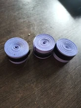 Empuñadura de goma para raqueta de bádminton, accesorio antideslizante, absorbente para el sudor, con mango de goma, cinta de bobinado, 3 uds.