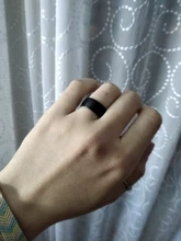 Modyle de los hombres de la moda de anillo de color negro titanio acabado mate clásico anillo de compromiso, joyería para hombre boda