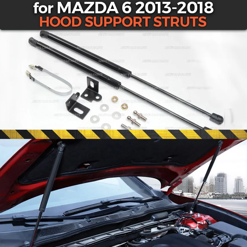 Стойки амортизатора капота для Mazda 6 2013- нержавеющая сталь 1 комплект/2 шт. литье украшение автомобиля Стайлинг внешний
