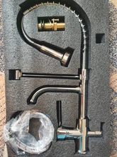 Kitchen Faucet Sink-Tap DRINKING-FILTERED-WATER Brushed Nickel Spout Rotation 360-Degree