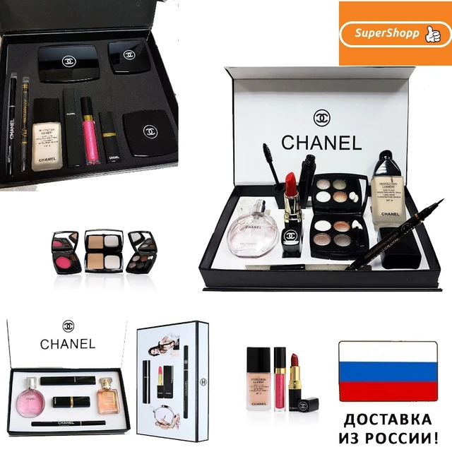 Gift Set Of Cosmetics Chanel 6 In 1, Perfume Chanel, Shadows, Tone