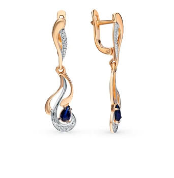 

Sunlight gold earrings with sapphires and diamonds
