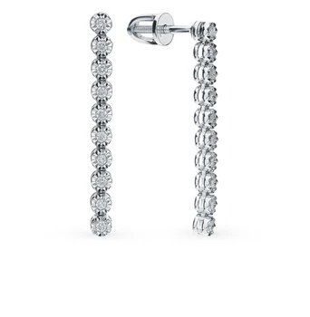 

Gold earrings with diamonds sunlight sample 585