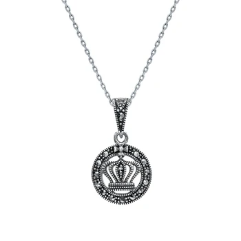 

Silver Pendant with marcasite sunlight sample 925