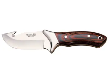 

Joker CR05 Venado-D professional skinning knife with red wooden ferrule and 10 cm blade.