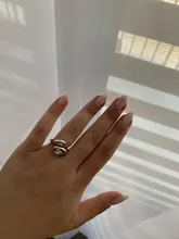 HUANZHI-anillo ancho brillante minimalista para mujer y hombre, anillos abiertos geométricos, joyería, Color dorado, plateado, 2020