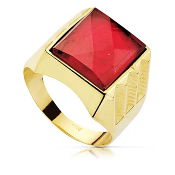 

Stamp 18k gold center stone network spinel 14x12mm. [AB2283]