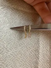 ROXI-Pendientes redondos de aro de lujo con forma de luna y estrella para mujer y niña, aretes de boda, Pendientes de cartílago de Plata de Ley 925, joyería