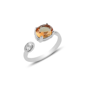 

Silver 925 Sterling Zircon & Zultanite Cubic Zirconia Adjustable Tall Ring