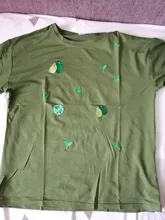 Women's T-Shirts Short-Sleeve Embroidery Black Top White Fashion-Star Korean Casual O-Neck