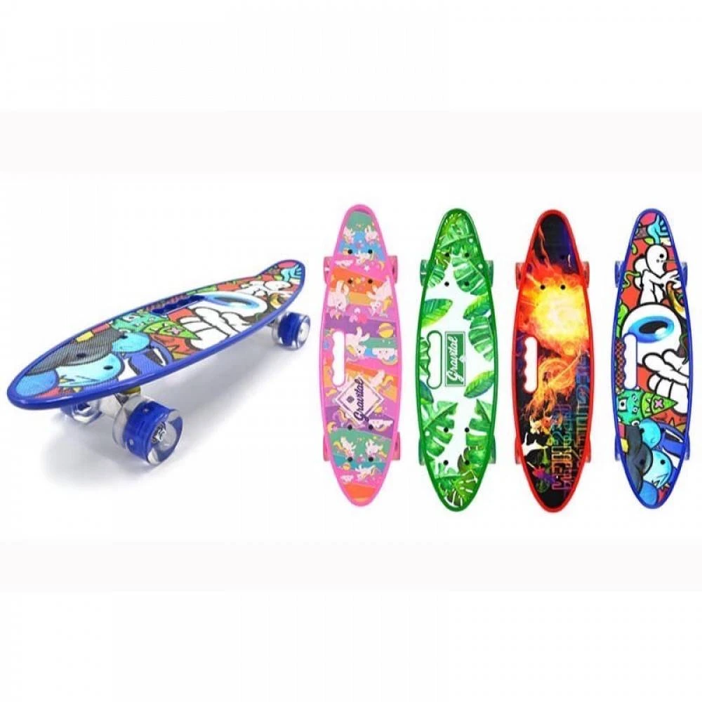 Plunderen zien automaat Pennyboard with a picture, a handle, 59*16 cm (skateboard)|Skate Board| -  AliExpress