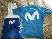 Conjunto de Ropa de Ciclismo DEL EQUIPO Movistar para hombre, Maillot, camisetas de verano, MTB, 2020