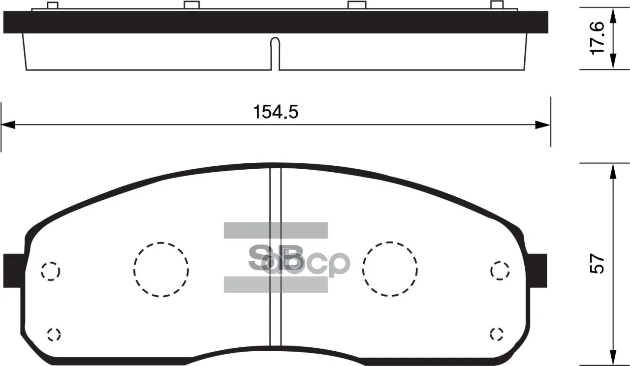 Колодки Тормозные Kia Bongo Iii 04-/K3000/K3600 Передние Sangsin Brake Sp1175 Sangsin brake арт. SP1175