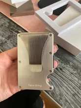 Soporte delgado de aluminio para tarjetas de identificación, Cartera de hombre con protección antirrobo RFID, para verano