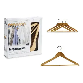

Set of Clothes Hangers Wood Wood (15 Pieces) (1 x 21,5 x 45,5 cm)