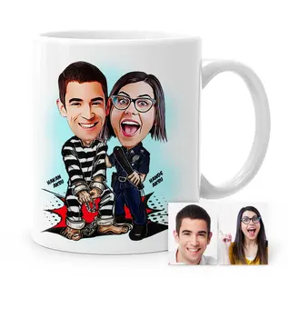 

Personalized Police Cartoon White Mug Cup-5