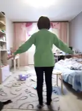 Meiangyoung-cárdigan de manga linterna con cuello en V para mujer, suéter básico de punto de gran tamaño, Cárdigan para Otoño e Invierno