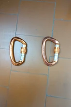 Mosquetón de escalada profesional 25KN, cierre de seguridad de aluminio de aviación en forma de D, equipo de Montañismo para escalar al aire libre